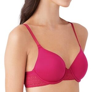 NWT b.tempt’d by Wacoal Future Foundation T Shirt Bra with Lace Bright Rose 38C